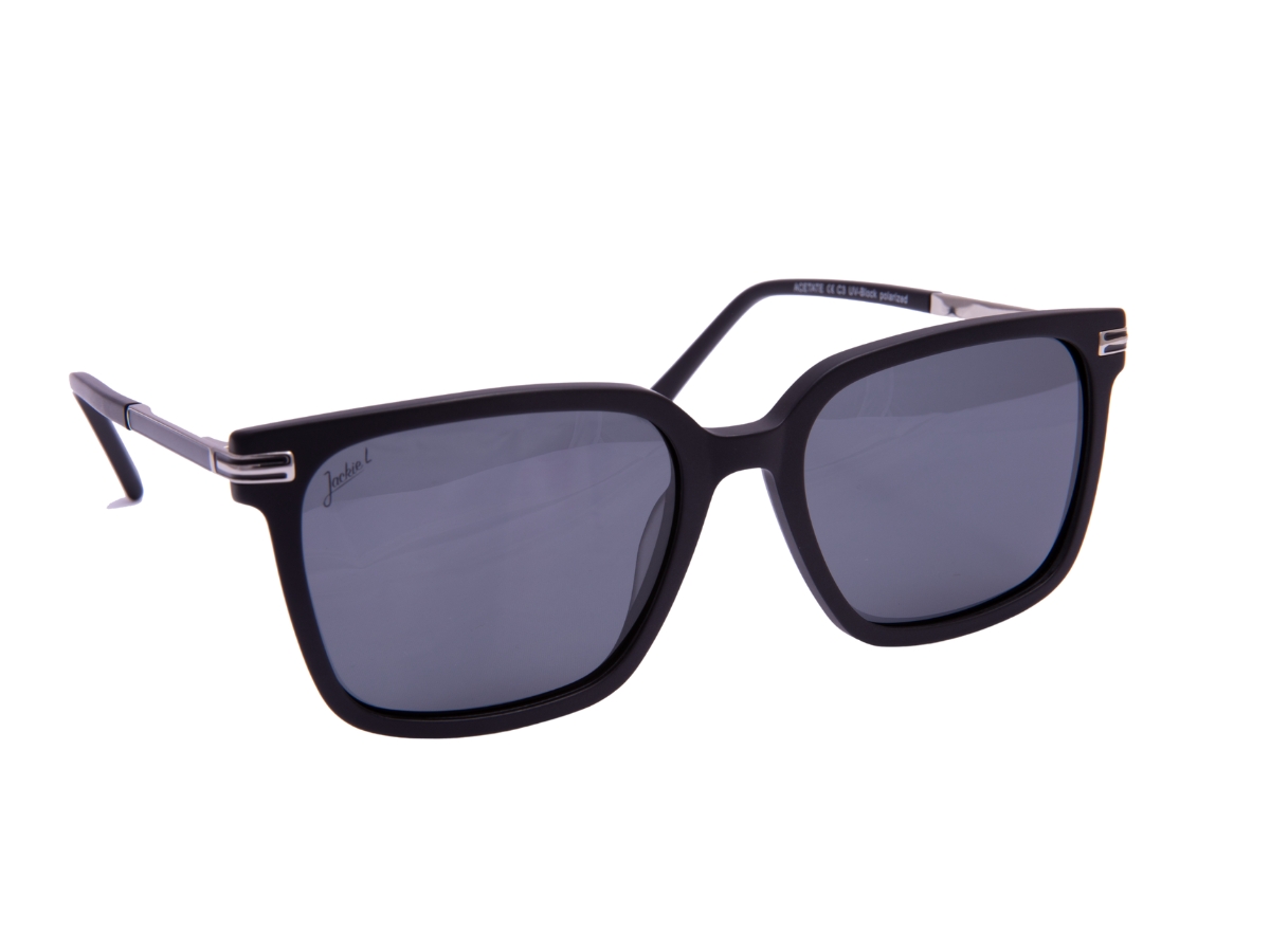 Jackie L Narbonne JL-0580A mat zwart - grijs polarised TAC - UV400 1 Jackie L Narbonne JL-0580A mat zwart - grijs polarised TAC - UV400