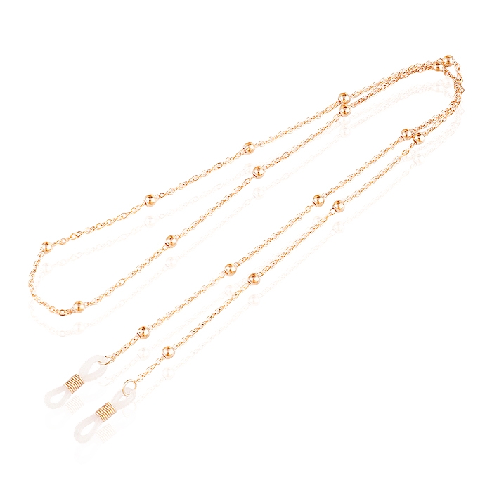 Cilla Jewels Rosegoudkleurige Zonnebrilkoord met balletjes voor Dames