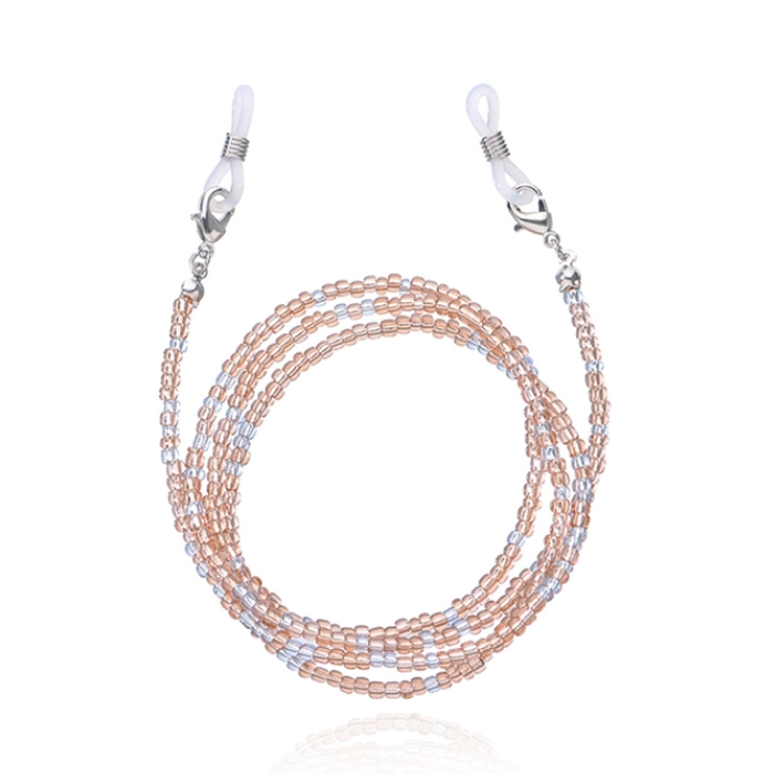 Deja Jewels Rosé Koord voor Zonnebril of Leesbril met Kraaltjes