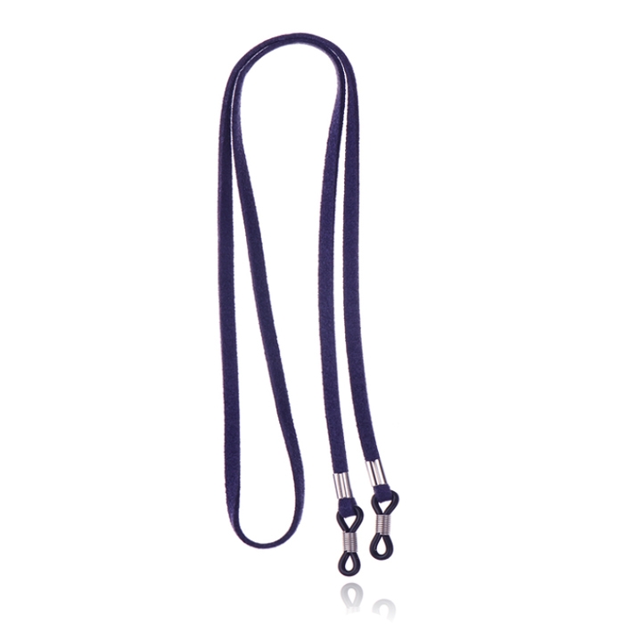 LGT Jewels Donkerblauw Elastisch PU Leren Koord voor Zonnebril of Leesbril