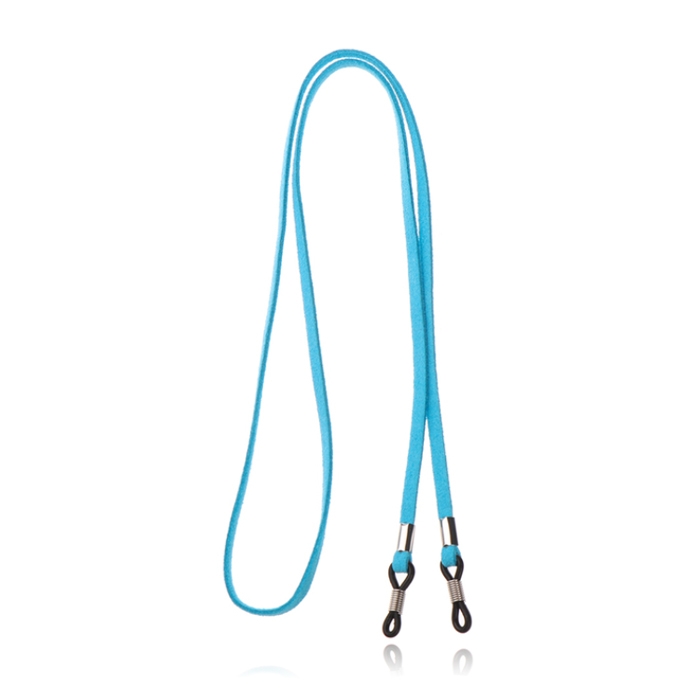 LGT Jewels Lichtblauw Elastisch PU Leren Koord voor Zonnebril of Leesbril