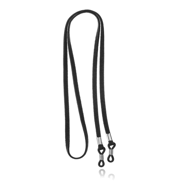 LGT Jewels Zwart Elastisch PU Leren Koord voor Zonnebril of Leesbril