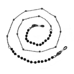 LGT JWLS Zwart Zonnebrilkoord voor Dames - met Kralen